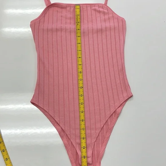 NEW • Pink Rib Knit Bodysuit - Picture 11 of 14